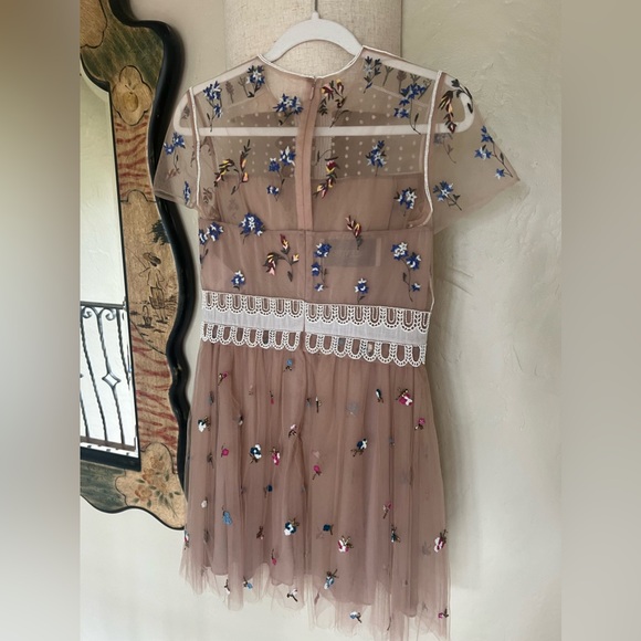 Valentino Embellished Tulle Mini Dress - Picture 4 of 12